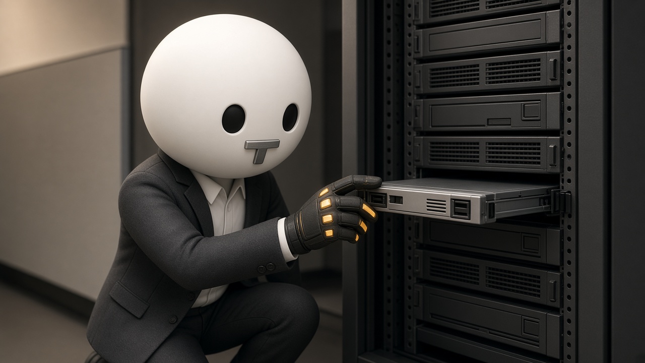 Agent Desk AI worker handling server hardware